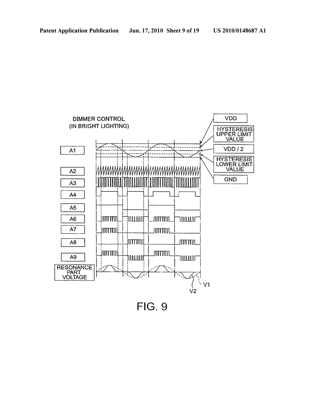 Lighting of discharge lamp by frequency control - diagram, schematic, and image 10