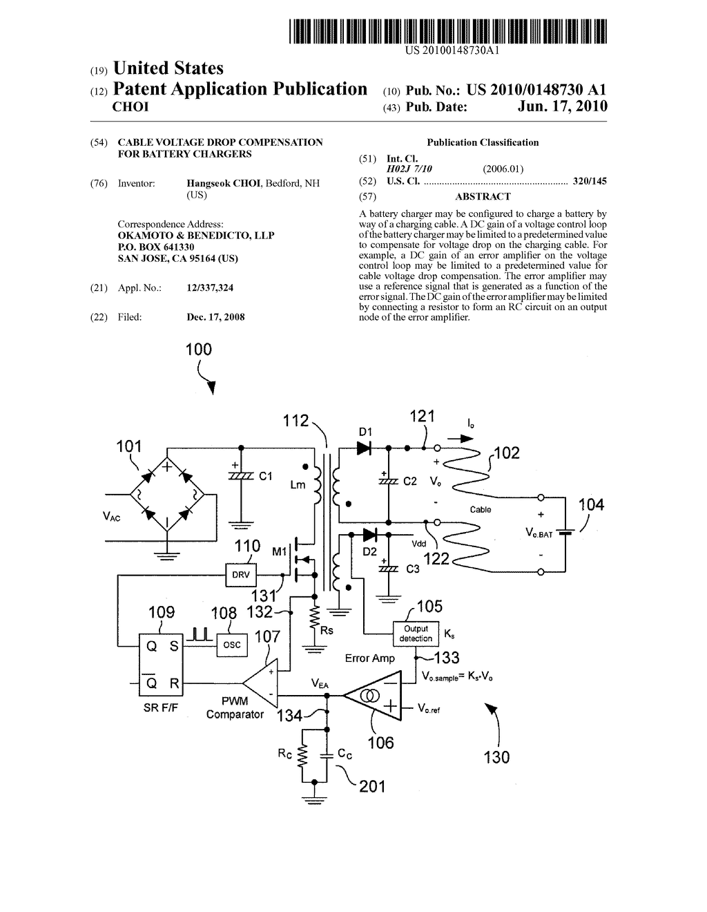 Cable Voltage Drop Compensation For Battery Chargers - diagram, schematic, and image 01