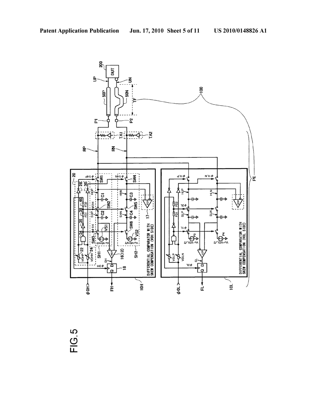 DIFFERENTIAL COMPARATOR WITH SKEW COMPENSATION FUNCTION AND TEST APPARATUS USING THE SAME - diagram, schematic, and image 06