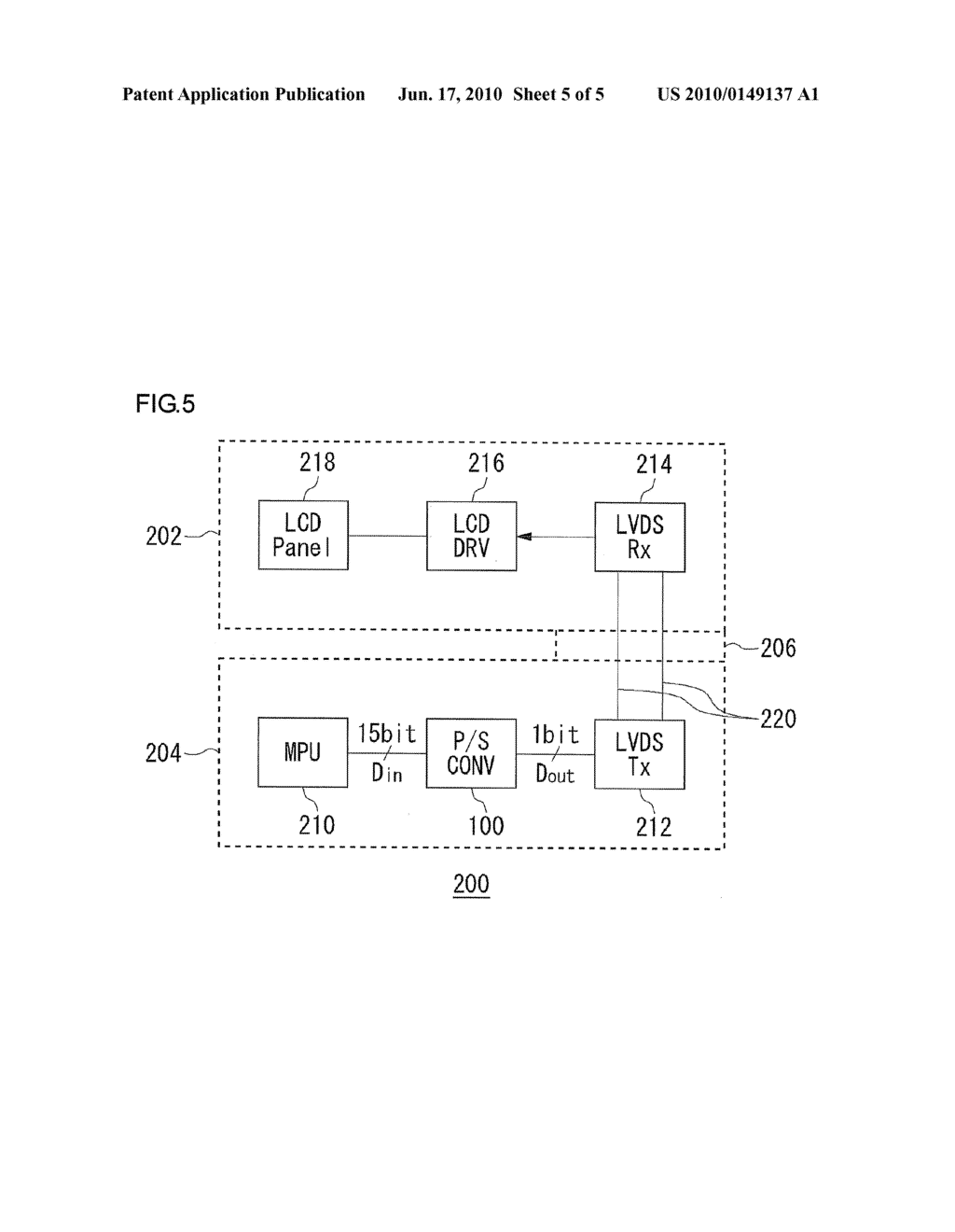 PARALELL-SERIAL CONVERSION CIRCUIT, AND ELECTRONIC DEVICE USING THE CIRCUIT - diagram, schematic, and image 06