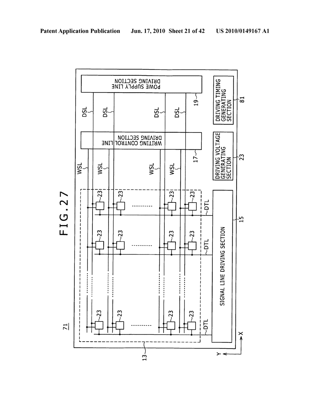Emissive type display device, semiconductor device, electronic device, and power supply line driving method - diagram, schematic, and image 22