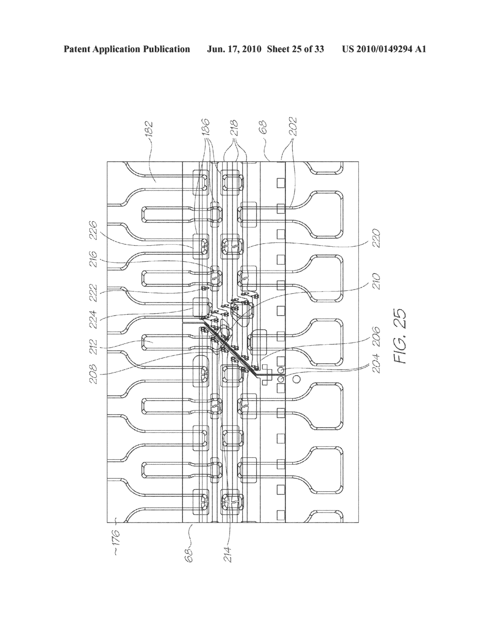 INKJET PRINTER WITH ELONGATE NOZZLE ARRAY SUPPLIED THROUGH PULSE DAMPED CONDUITS - diagram, schematic, and image 26