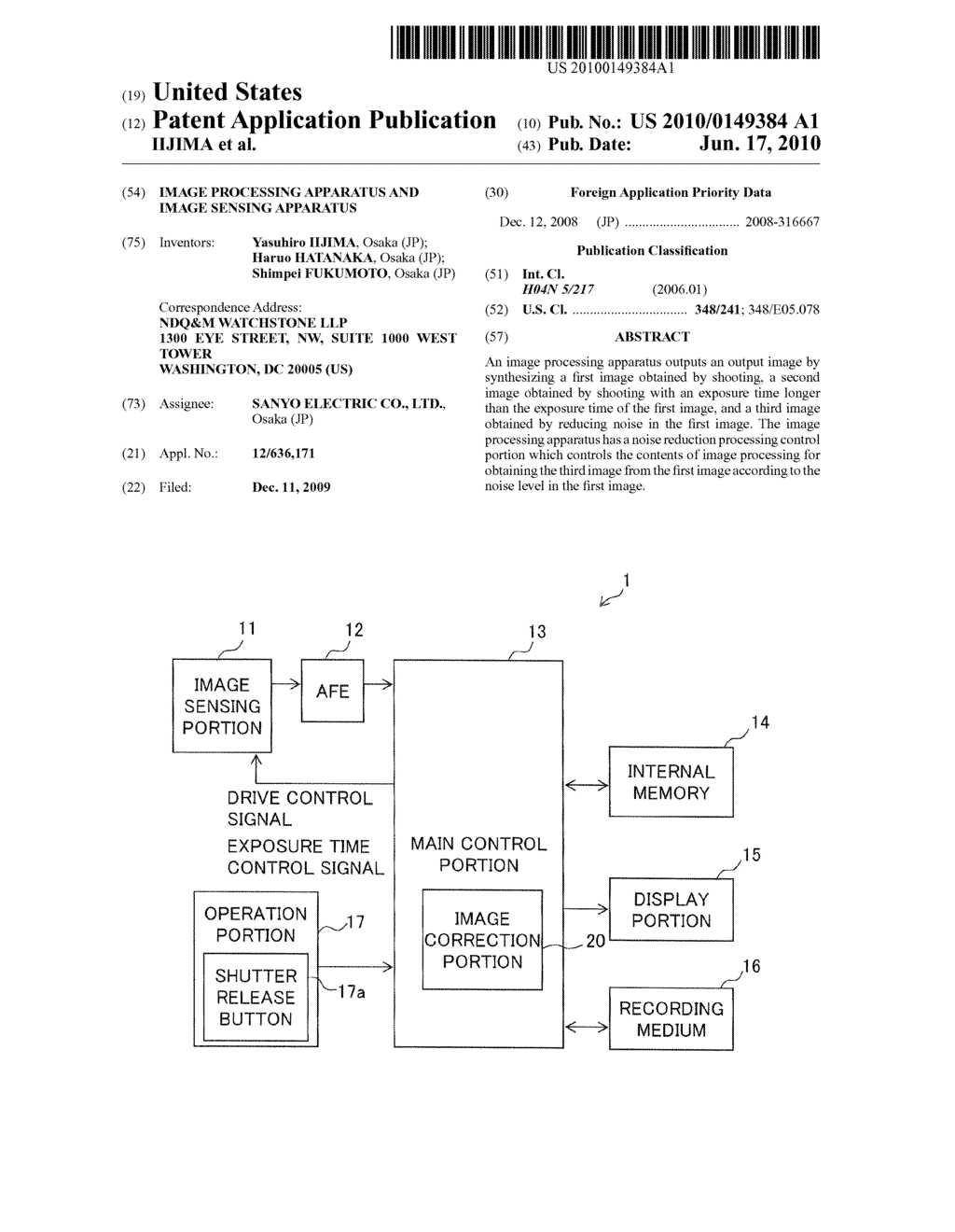 Image Processing Apparatus And Image Sensing Apparatus - diagram, schematic, and image 01