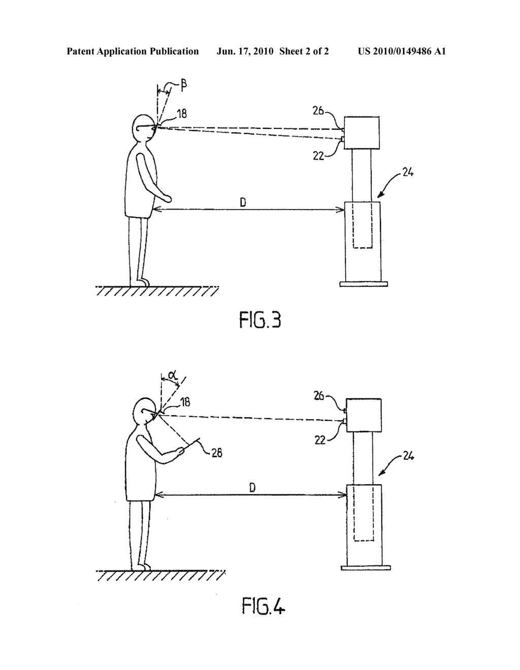 DEVICE FOR MEASURING THE ANGLE BETWEEN FAR SIGHT AND NEAR SIGHT ON A PATIENT WEARING SPECTACLES - diagram, schematic, and image 03