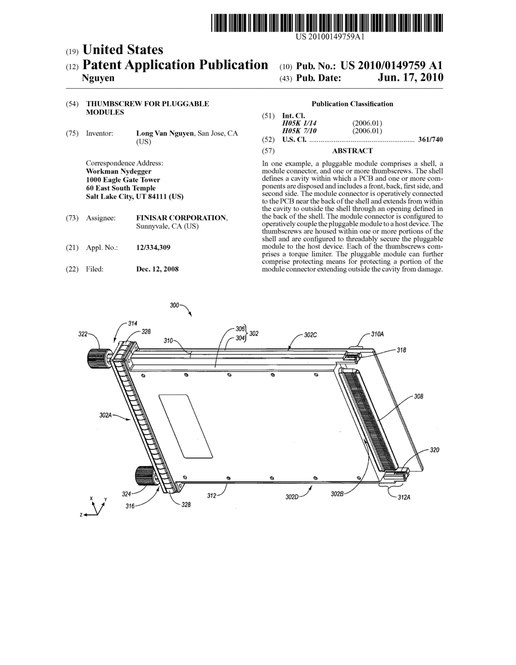 THUMBSCREW FOR PLUGGABLE MODULES - diagram, schematic, and image 01