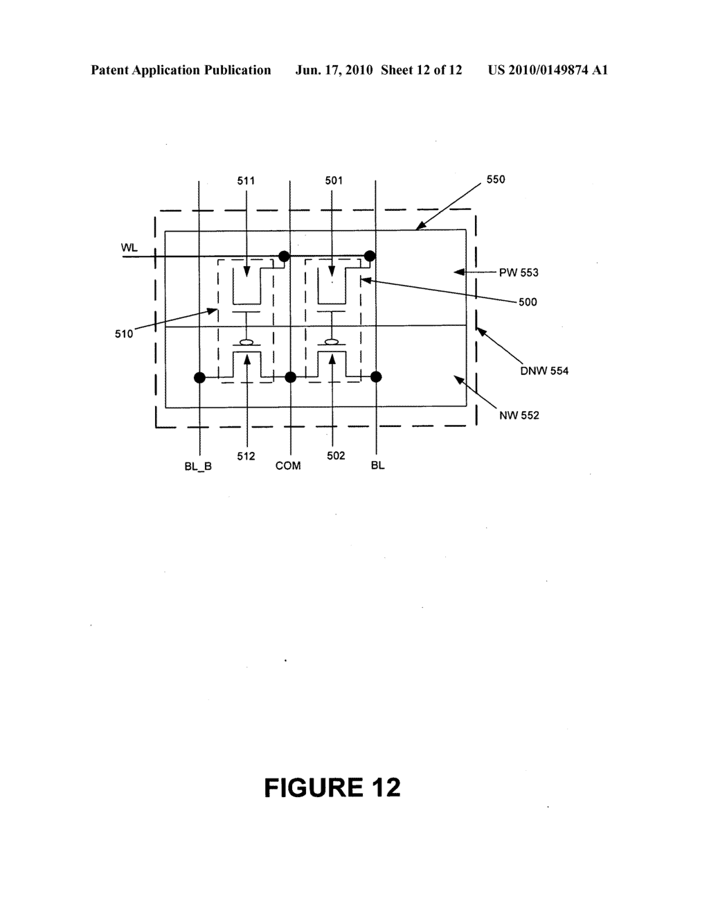 NON-VOLATILE MEMORY APPARATUS AND METHOD WITH DEEP N-WELL - diagram, schematic, and image 13