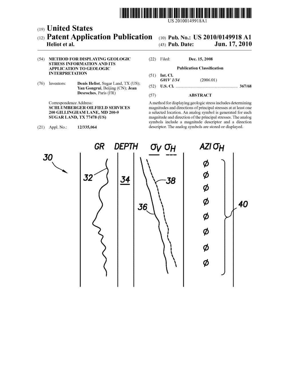 METHOD FOR DISPLAYING GEOLOGIC STRESS INFORMATION AND ITS APPLICATION TO GEOLOGIC INTERPRETATION - diagram, schematic, and image 01