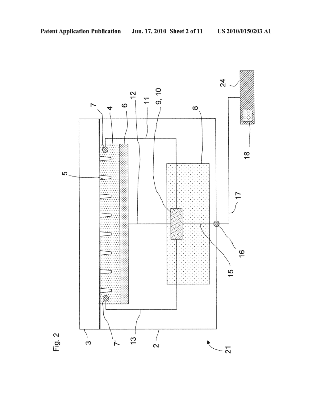 Tempering apparatus with testing device and method for testing a tempering apparatus - diagram, schematic, and image 03