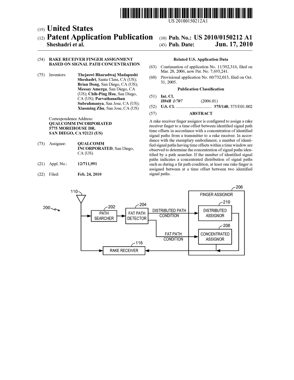 RAKE RECEIVER FINGER ASSIGNMENT BASED ON SIGNAL PATH CONCENTRATION - diagram, schematic, and image 01