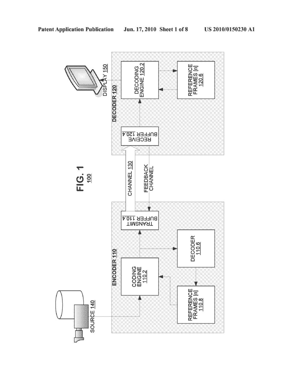 VIDEO CODING SYSTEM USING SUB-CHANNELS AND CONSTRAINED PREDICTION REFERENCES TO PROTECT AGAINST DATA TRANSMISSION ERRORS - diagram, schematic, and image 02