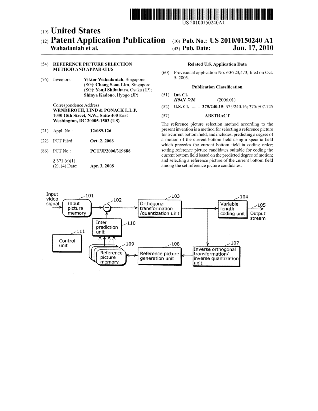 REFERENCE PICTURE SELECTION METHOD AND APPARATUS - diagram, schematic, and image 01