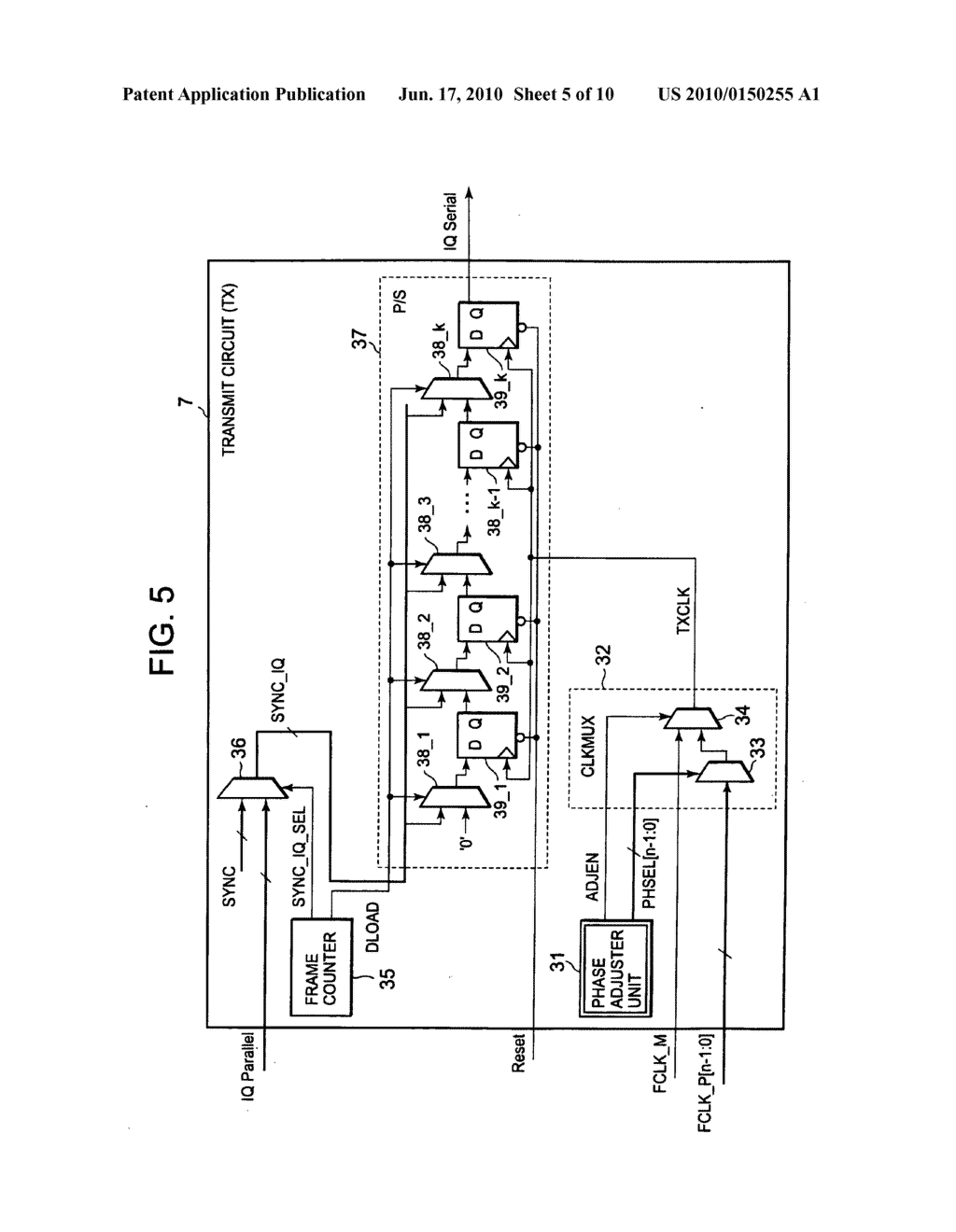 Semiconductor integrated circuit including transmitter and receiver which conducts loopback test and test method thereof - diagram, schematic, and image 06