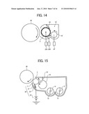 DEVELOPER BEARING MEMBER & DEVELOPING DEVICE WITH PLURAL LAYERS OF ELECTRODES CREATING ELECTRIC FIELD diagram and image