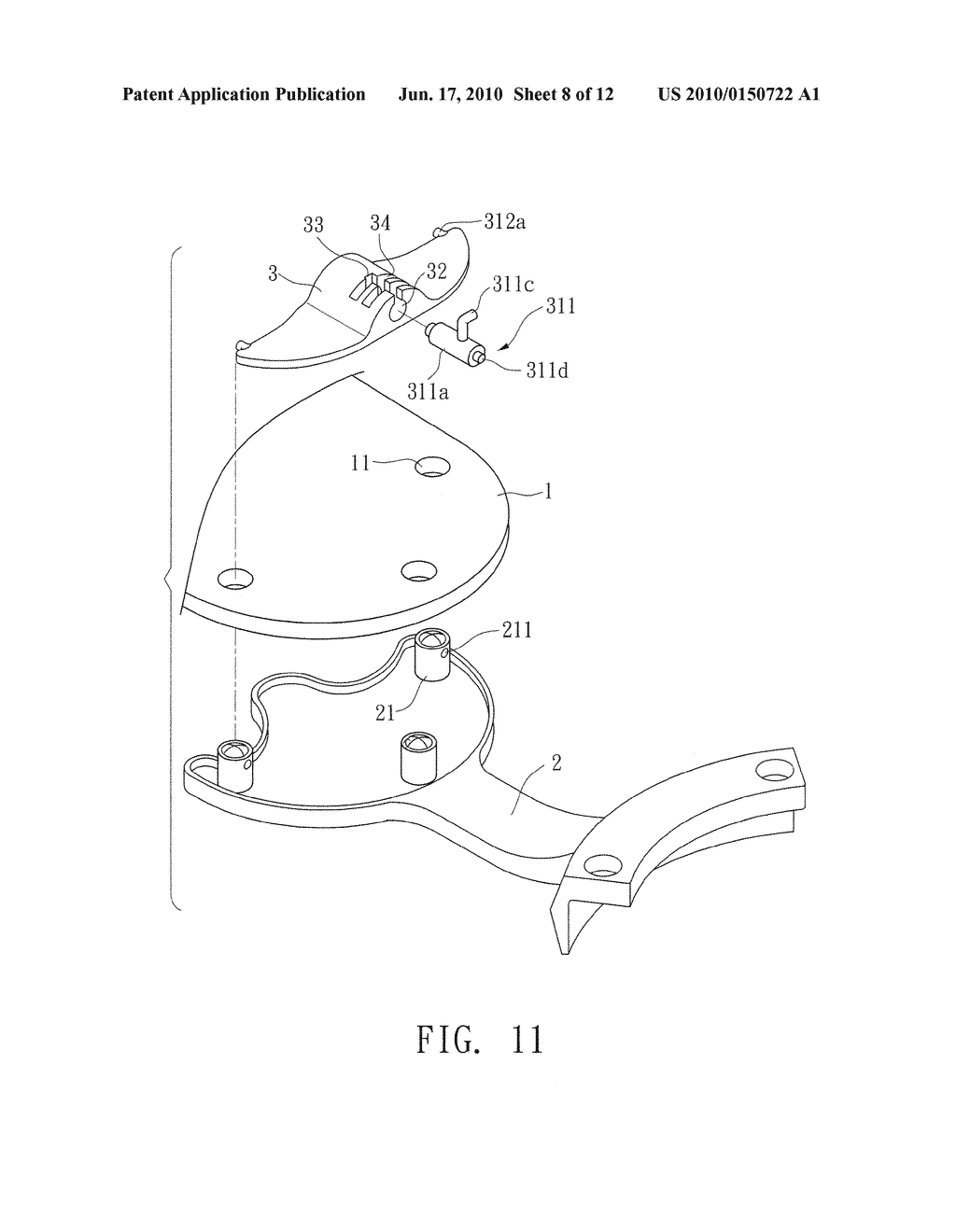 Fixture Device of Blade and Blade Frame of a Ceiling Fan - diagram, schematic, and image 09