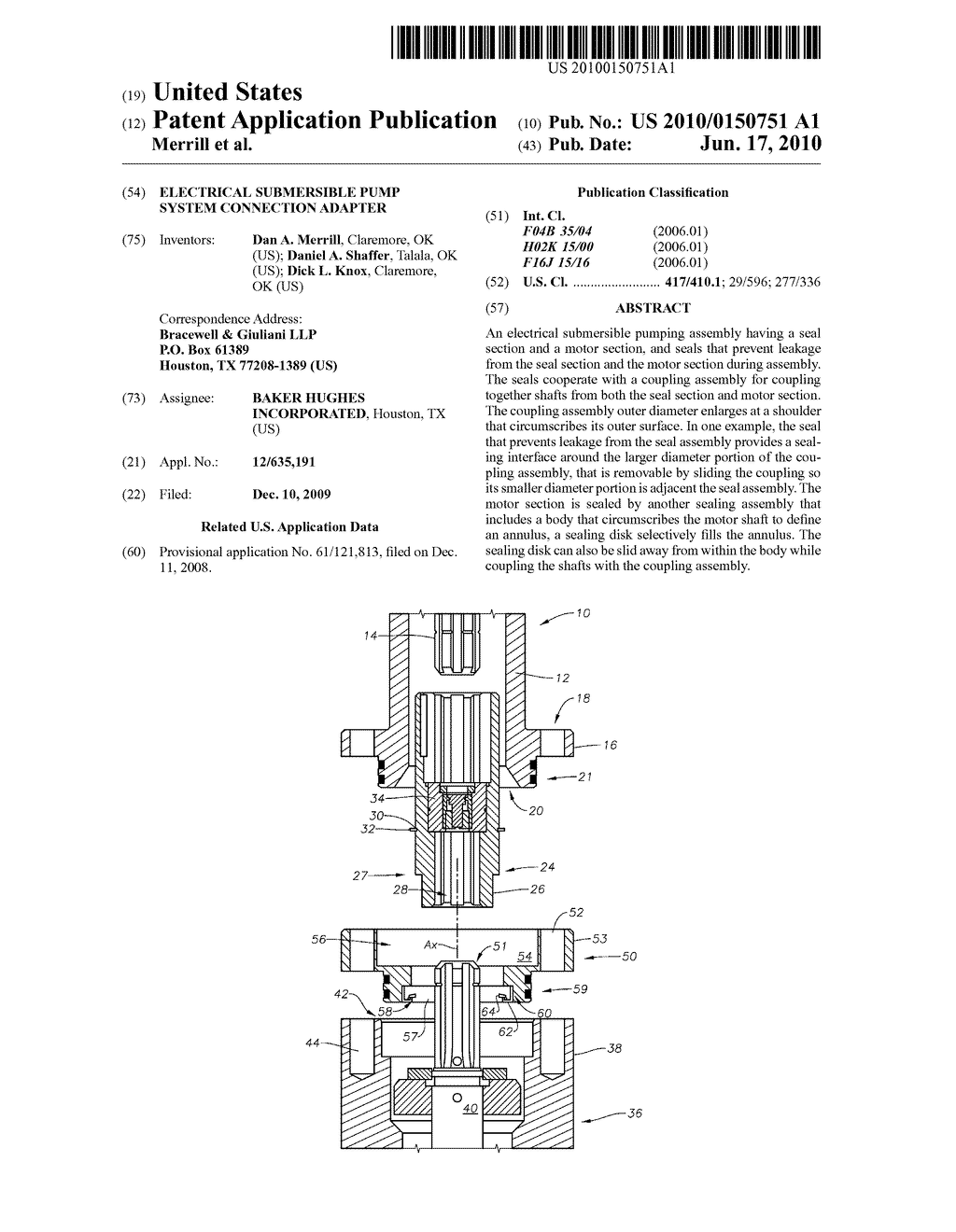 Electrical Submersible Pump System Connection Adapter - diagram, schematic, and image 01