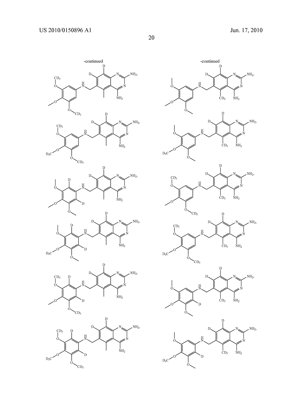 DIAMINOQUINAZOLINE INHIBITORS OF DIHYDROFOLATE REDUCTASE - diagram, schematic, and image 21