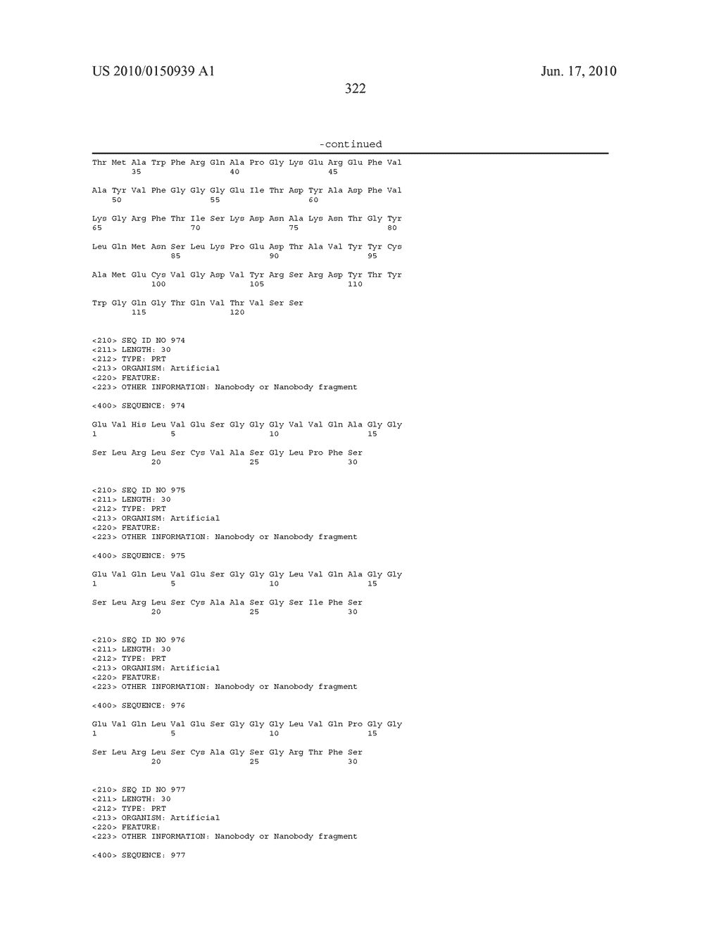 AMINO ACID SEQUENCES DIRECTED AGAINST A METALLOPROTEINASE FROM THE ADAM FAMILY AND POLYPEPTIDES COMPRISING THE SAME FOR THE TREATMENT OF ADAM-RELATED DISEASES AND DISORDERS - diagram, schematic, and image 329