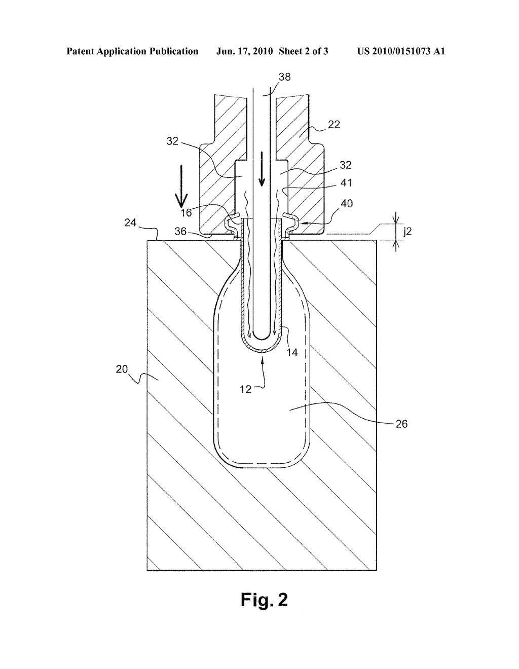 BLOWING PLANT COMPRISING A NOZZLE PROVIDED WITH A LIP SEALING JOINT - diagram, schematic, and image 03