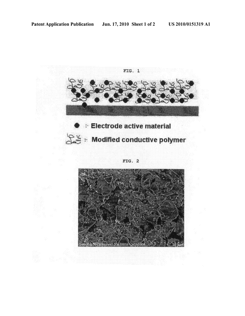 HIGHLY ELECTRON CONDUCTIVE POLYMER AND ELECTROCHEMICAL ENERGY STORAGE DEVICE WITH HIGH CAPACITY AND HIGH POWER USING THE SAME - diagram, schematic, and image 02