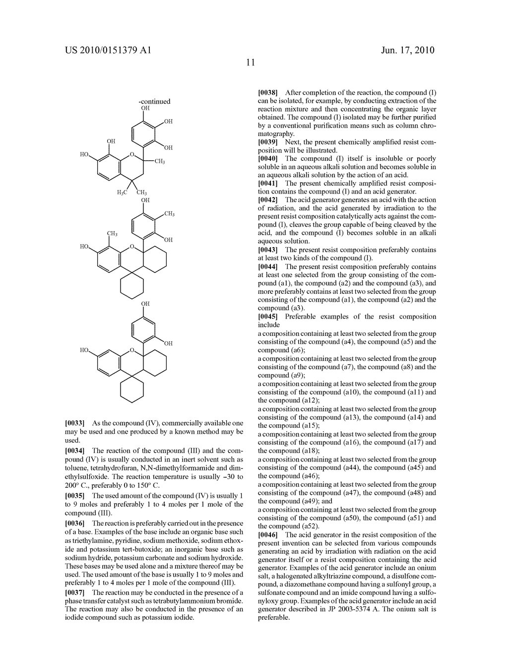 COMPOUND AND CHEMICALLY AMPLIFIED RESIST COMPOSITION CONTAINING THE SAME - diagram, schematic, and image 12