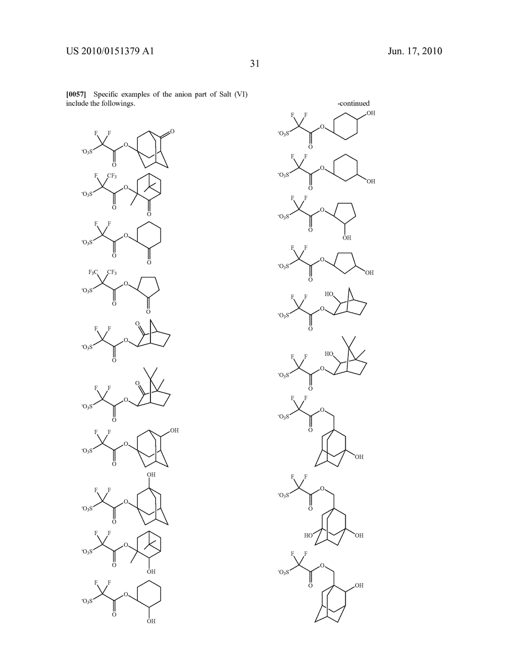 COMPOUND AND CHEMICALLY AMPLIFIED RESIST COMPOSITION CONTAINING THE SAME - diagram, schematic, and image 32