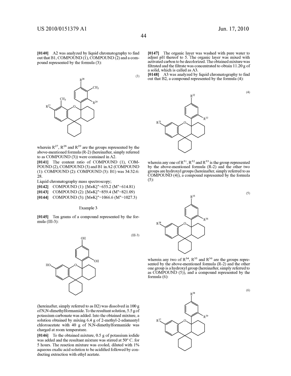 COMPOUND AND CHEMICALLY AMPLIFIED RESIST COMPOSITION CONTAINING THE SAME - diagram, schematic, and image 45
