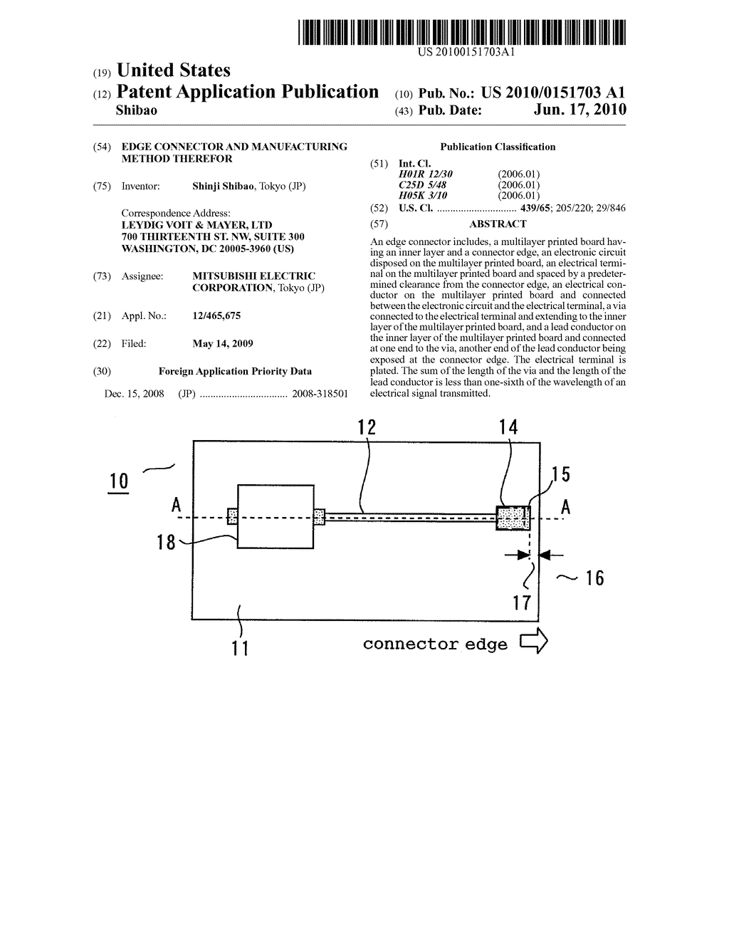 EDGE CONNECTOR AND MANUFACTURING METHOD THEREFOR - diagram, schematic, and image 01