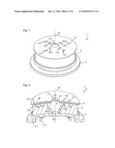 Polishing head for the zonal machining of optical spectacle surfaces diagram and image