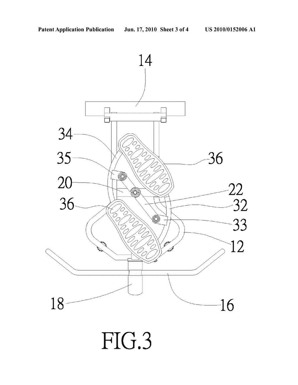 ROTATING PLATE STRUCTURE OF A WAIST TWIST MACHINE - diagram, schematic, and image 04