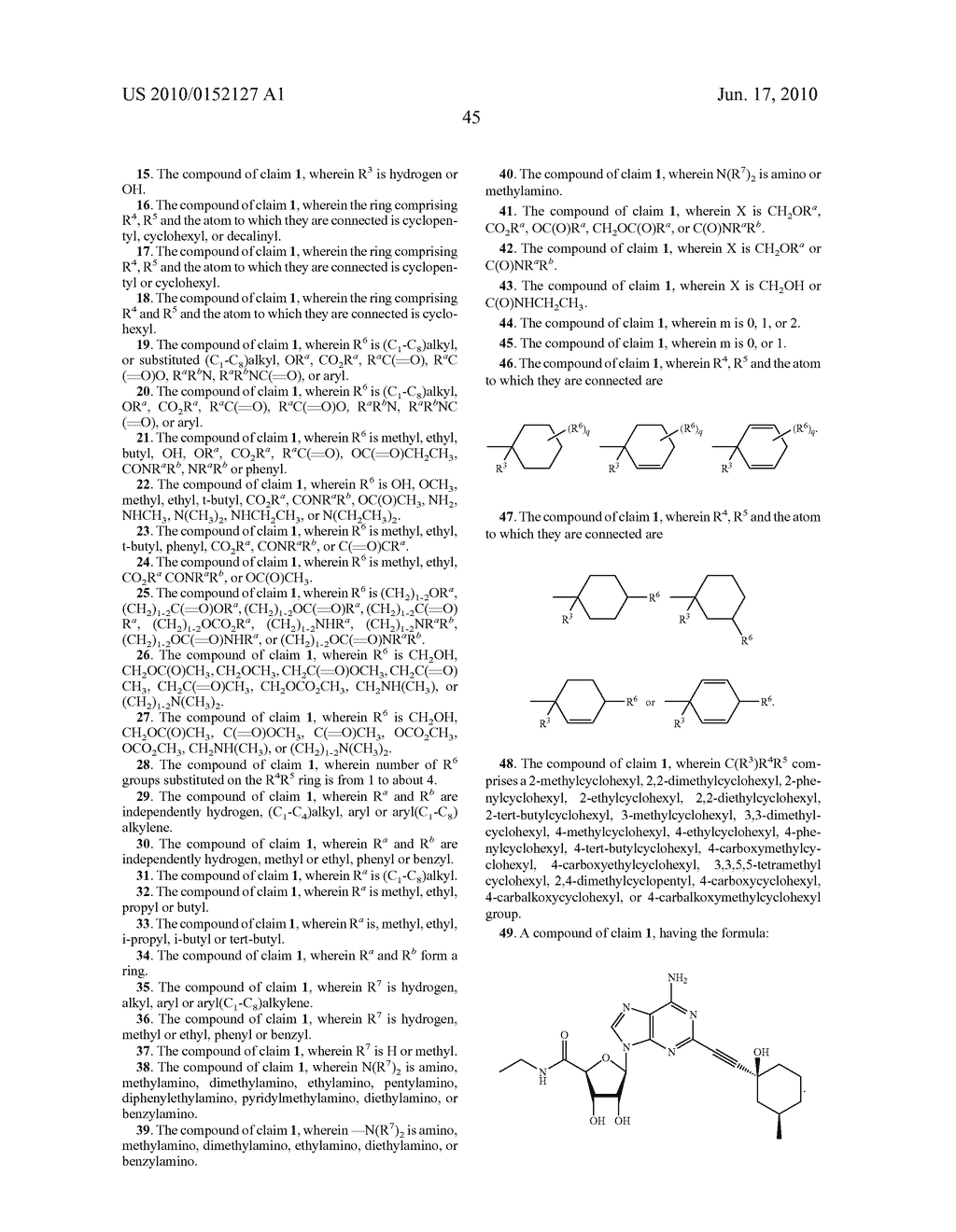 2-PROPYNYL ADENOSINE ANALOGS HAVING A2A AGONIST ACTIVITY AND COMPOSITIONS THEREOF - diagram, schematic, and image 63