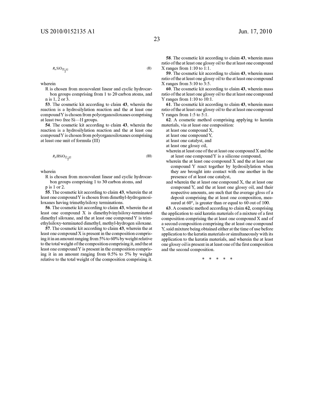 COSMETIC KIT COMPRISING REACTIVE SILICONE COMPOUNDS AND A GLOSSY OIL - diagram, schematic, and image 24