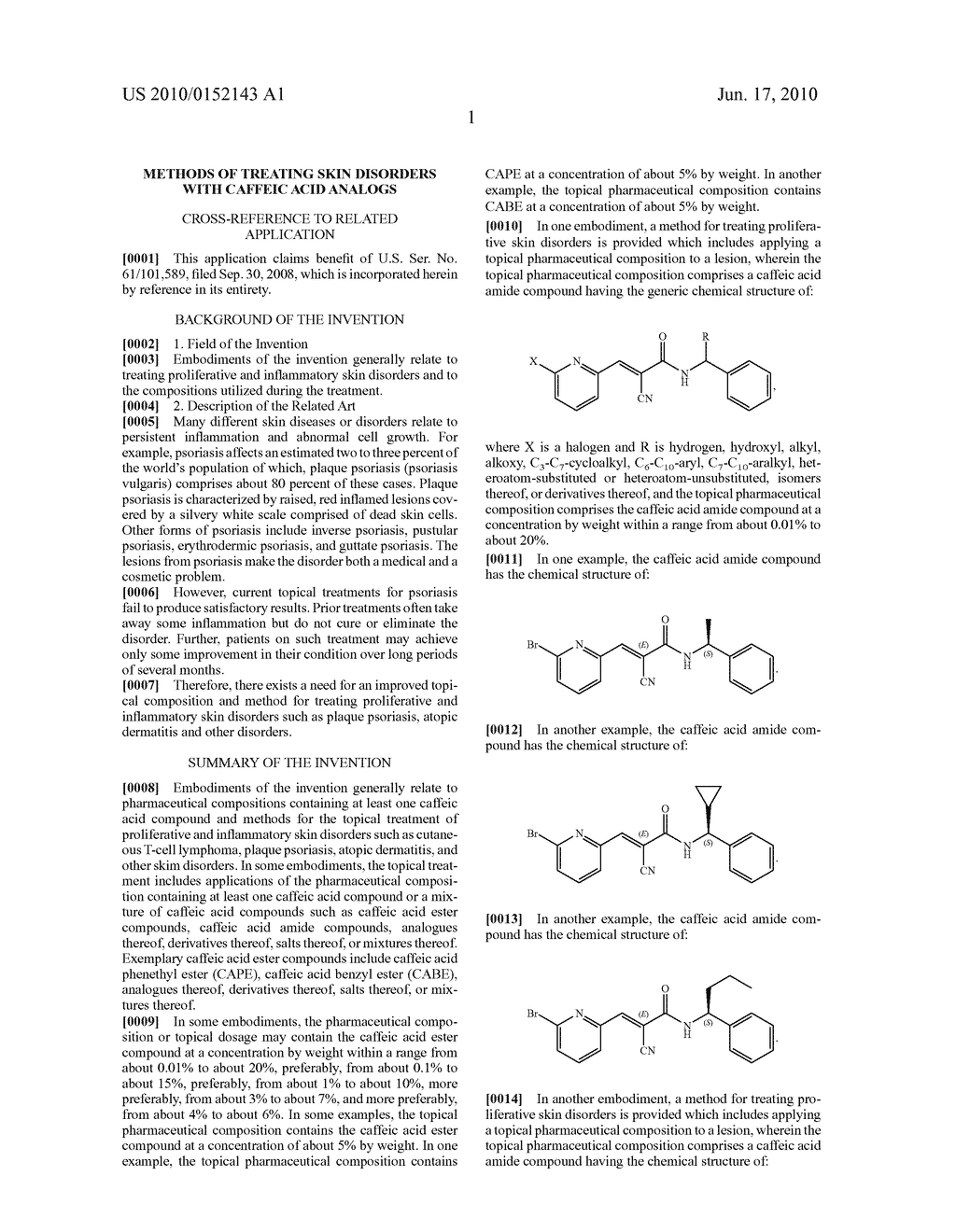 Methods of Treating Skin Disorders with Caffeic Acid Analogs - diagram, schematic, and image 02