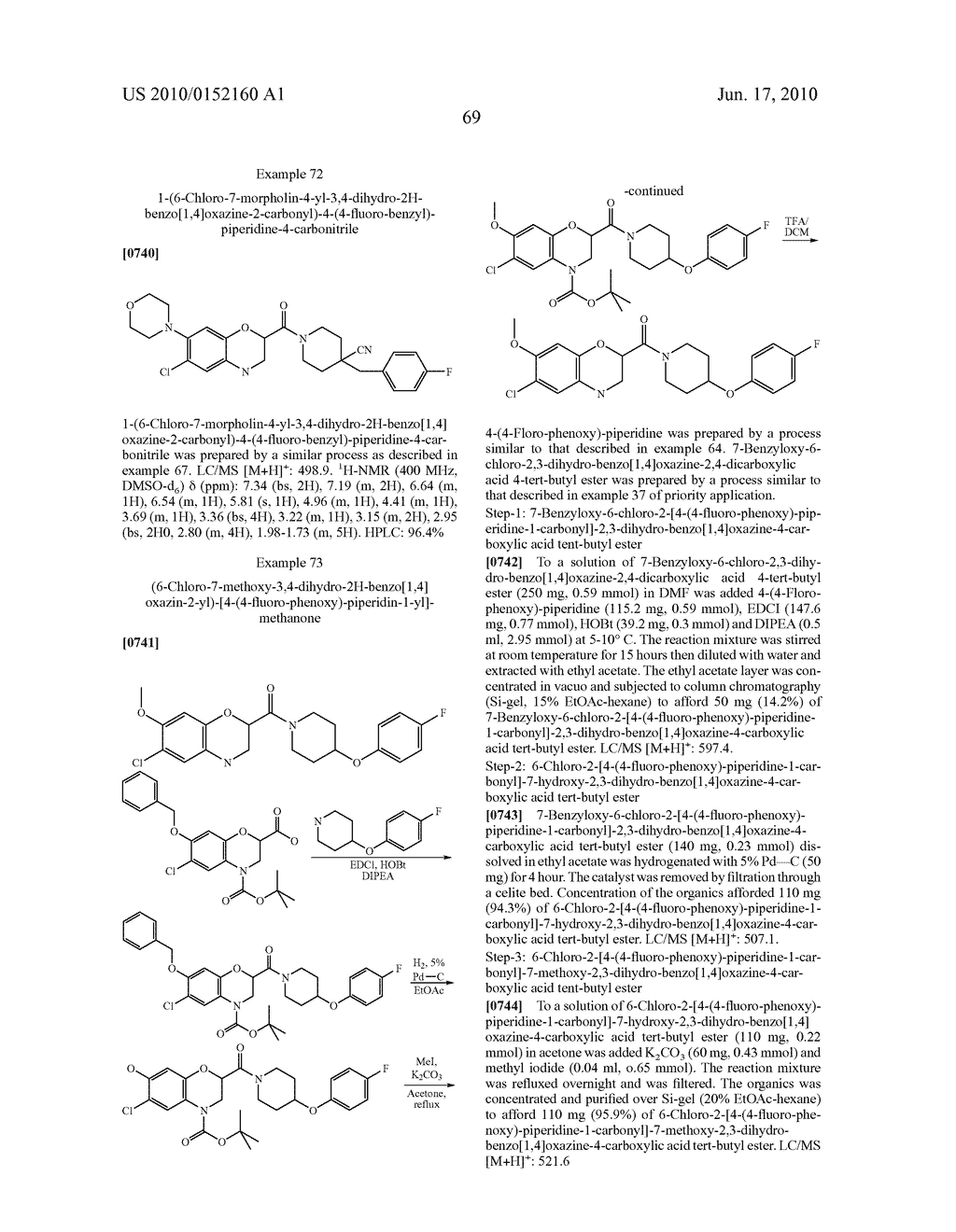 NOVEL BENZODIOXANE AND BENZOXAZINE DERIVATIVES USEFUL AS CC CHEMOKINE RECEPTOR LIGANDS - diagram, schematic, and image 70