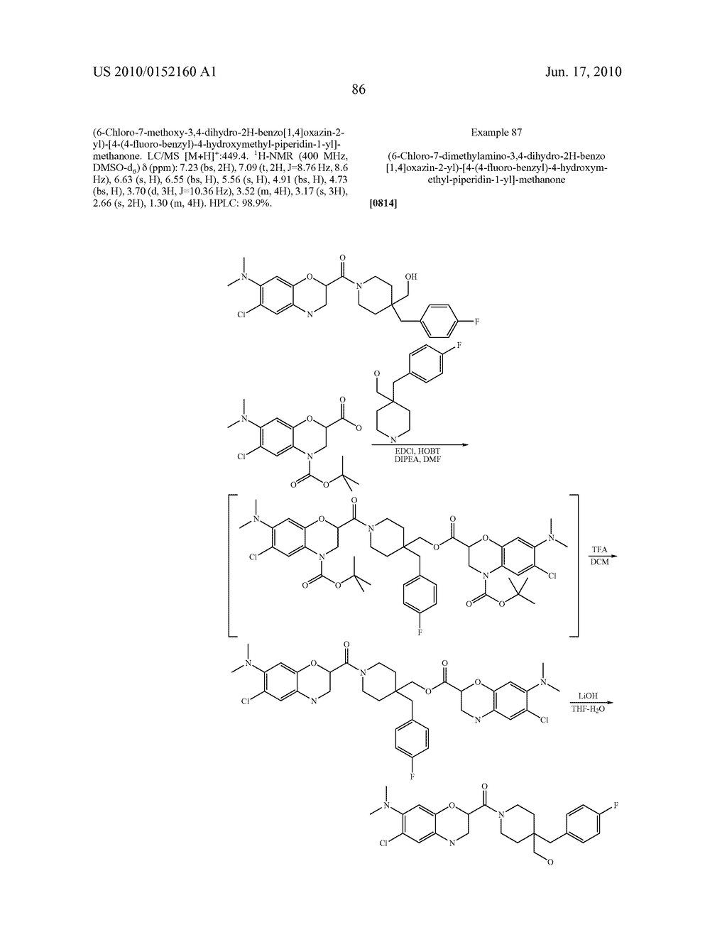 NOVEL BENZODIOXANE AND BENZOXAZINE DERIVATIVES USEFUL AS CC CHEMOKINE RECEPTOR LIGANDS - diagram, schematic, and image 87
