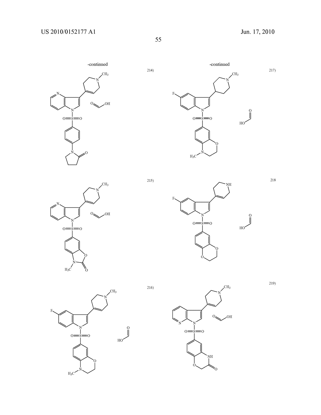 COMPOUNDS HAVING 5-HT6 RECEPTOR AFFINITY - diagram, schematic, and image 56