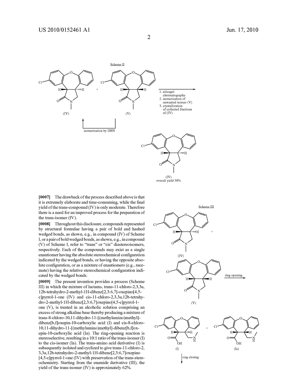 INTERMEDIATE COMPOUNDS FOR THE PREPARATION OF TRANS-5-CHLORO-2-METHYL-2,3,3A,12B-TETRAHYDRO-1H-DIBENZ[2,3:6,7]-OXEPINO[- 4,5-C]PYRROLE - diagram, schematic, and image 03