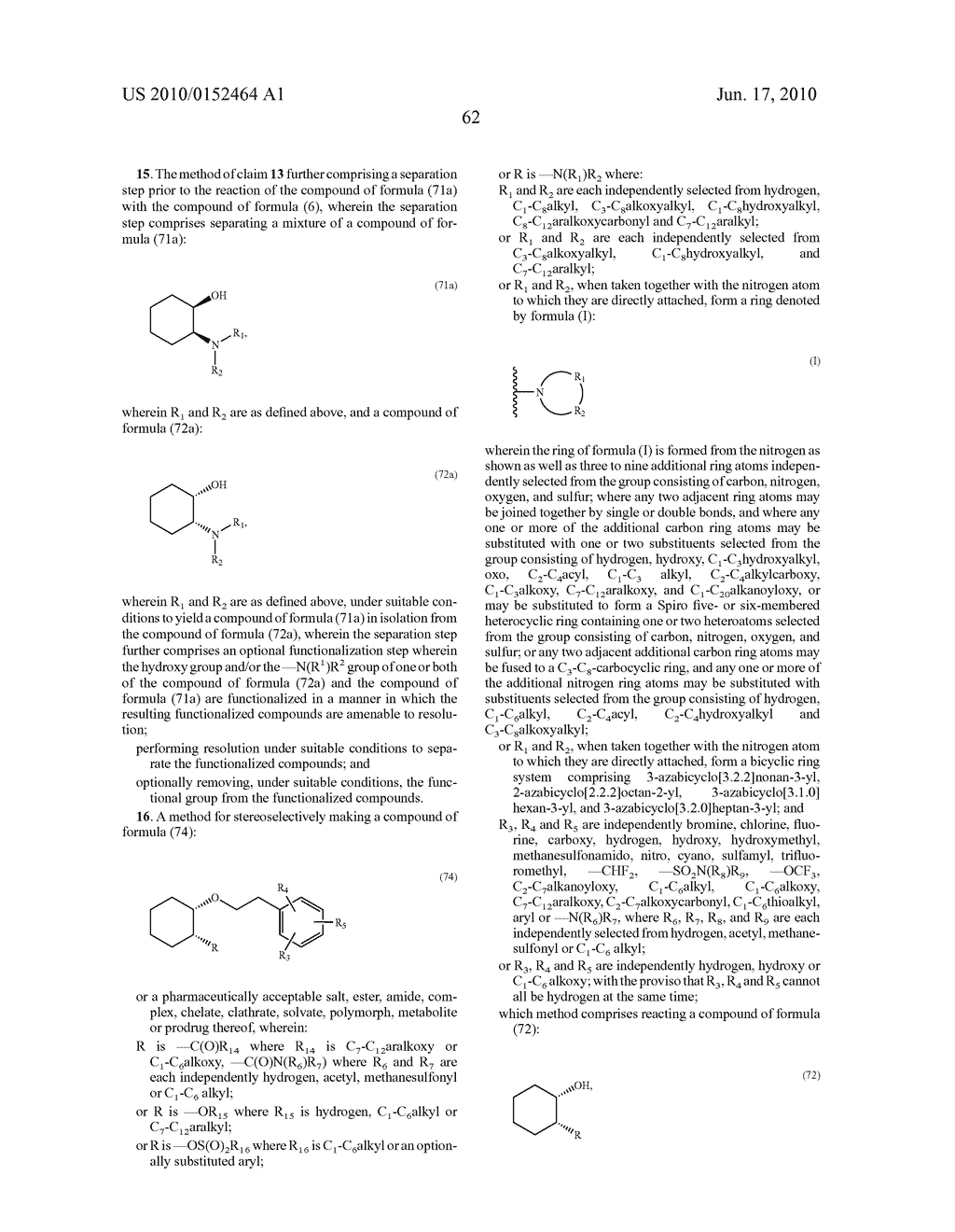 SYNTHETIC PROCESS FOR AMINOCYCLOHEXYL ETHER COMPOUNDS - diagram, schematic, and image 110
