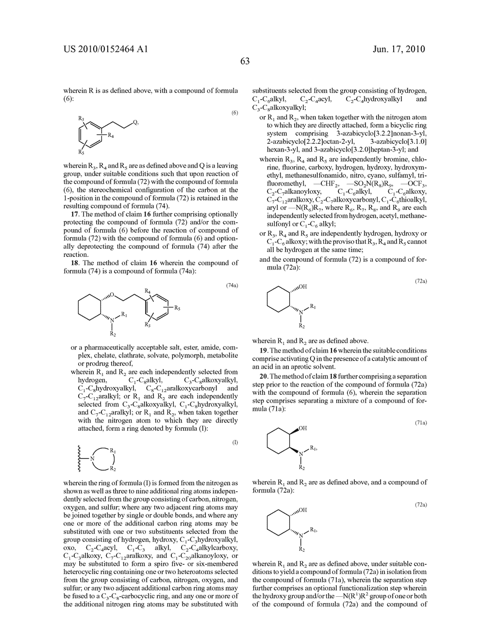 SYNTHETIC PROCESS FOR AMINOCYCLOHEXYL ETHER COMPOUNDS - diagram, schematic, and image 111