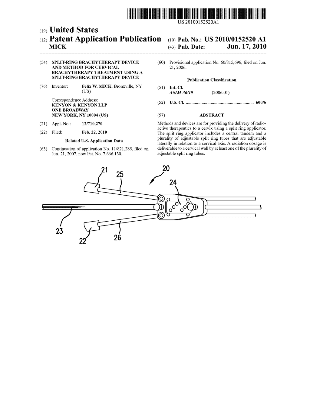 SPLIT-RING BRACHYTHERAPY DEVICE AND METHOD FOR CERVICAL BRACHYTHERAPY TREATMENT USING A SPLIT-RING BRACHYTHERAPY DEVICE - diagram, schematic, and image 01