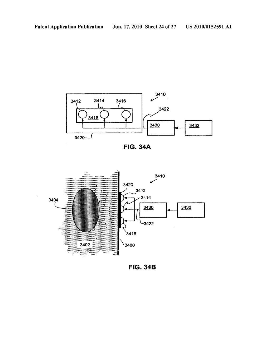 APPARATUS AND METHOD FOR NON-INVASIVE AND MINIMALLY-INVASIVE SENSING OF PARAMETERS RELATING TO BLOOD - diagram, schematic, and image 25