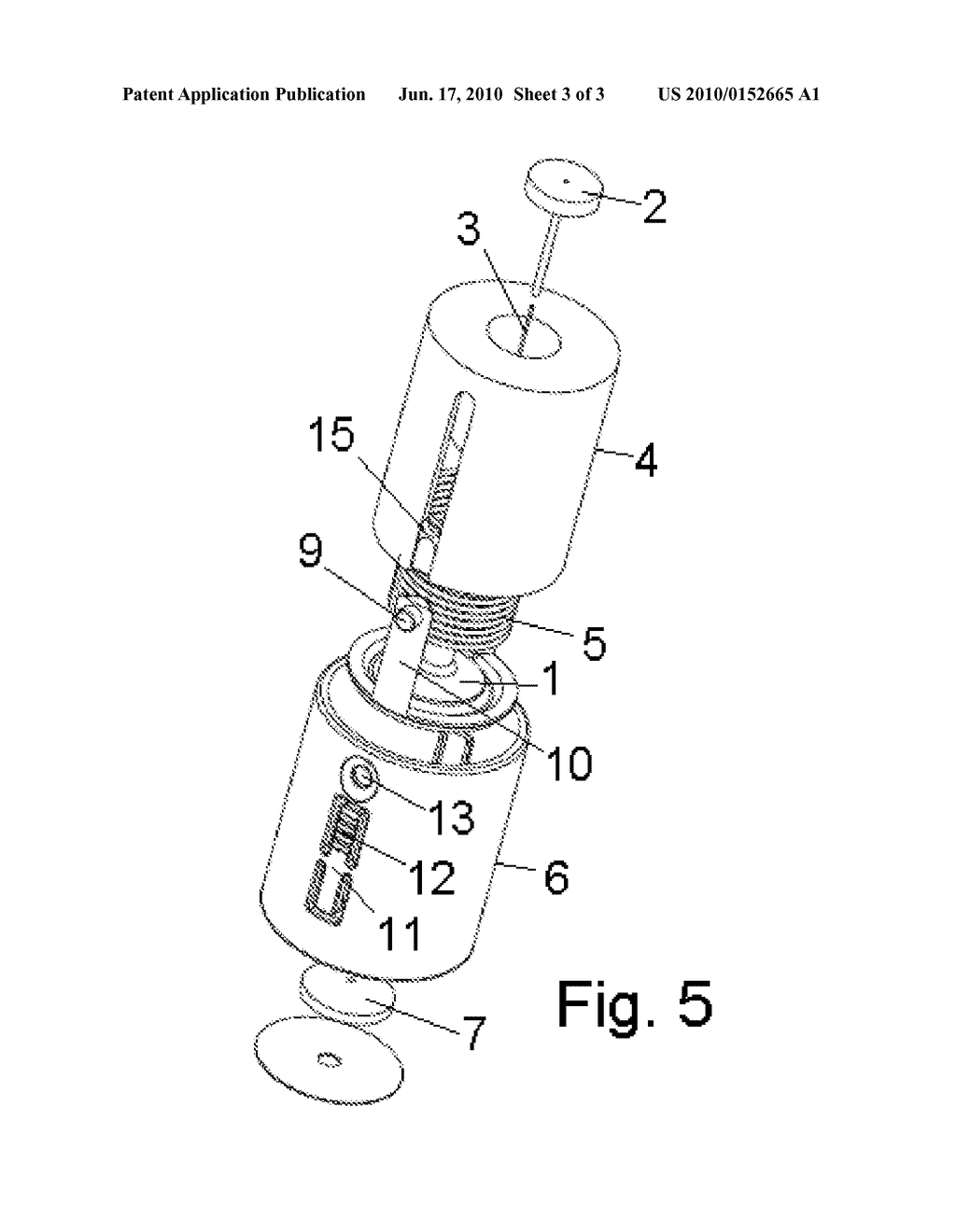 Cannula Insertion Device with Automatic Needle Retraction Comprising Only One Spring - diagram, schematic, and image 04