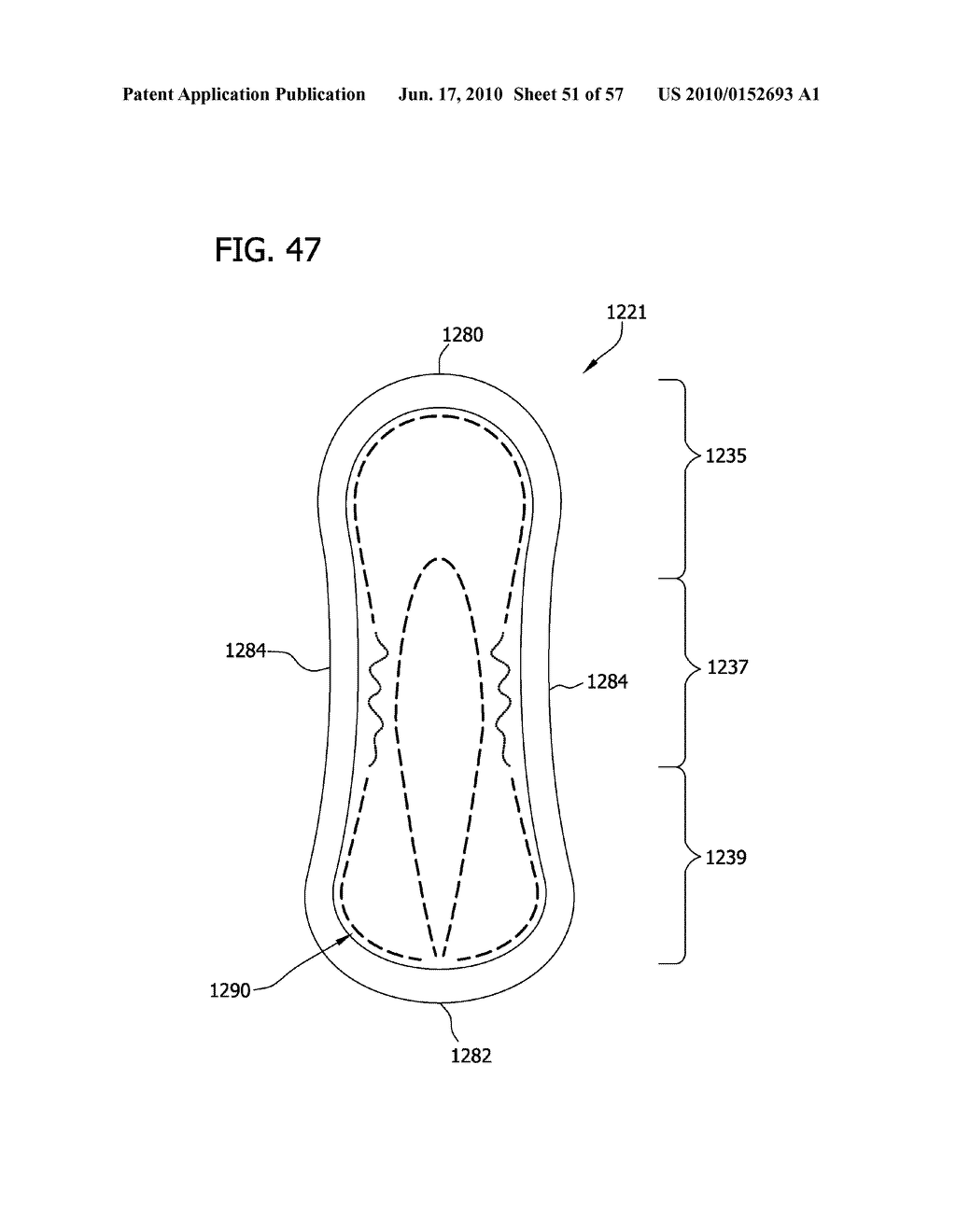 ABSORBENT ARTICLE HAVING LINE OF WEAKNESS FOR FOLDING THE ARTICLE - diagram, schematic, and image 52