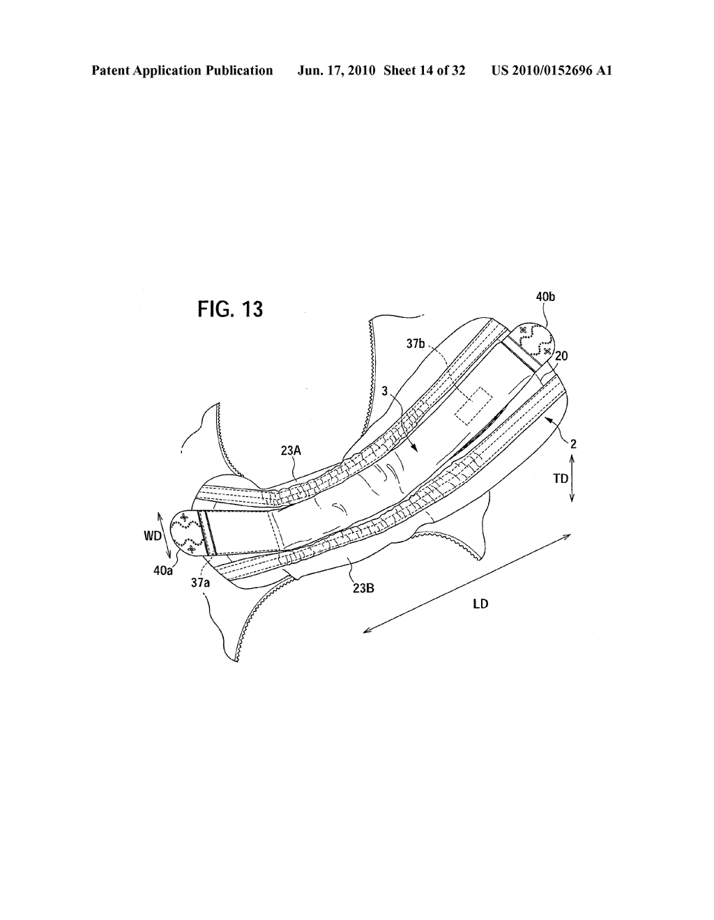 AUXILIARY PAD AND ABSORPTIVE ARTICLE WITH AUXILIARY PAD - diagram, schematic, and image 15