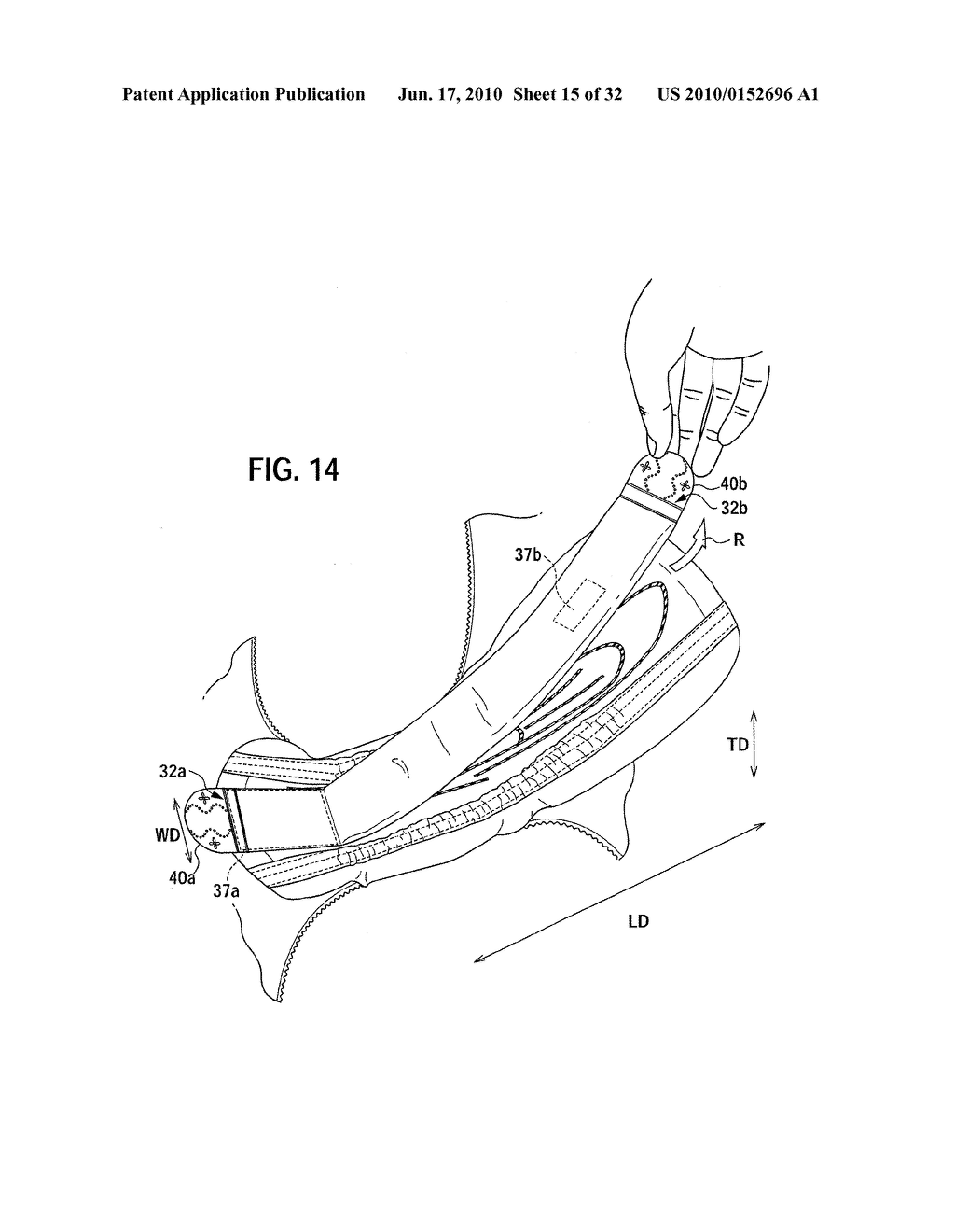 AUXILIARY PAD AND ABSORPTIVE ARTICLE WITH AUXILIARY PAD - diagram, schematic, and image 16