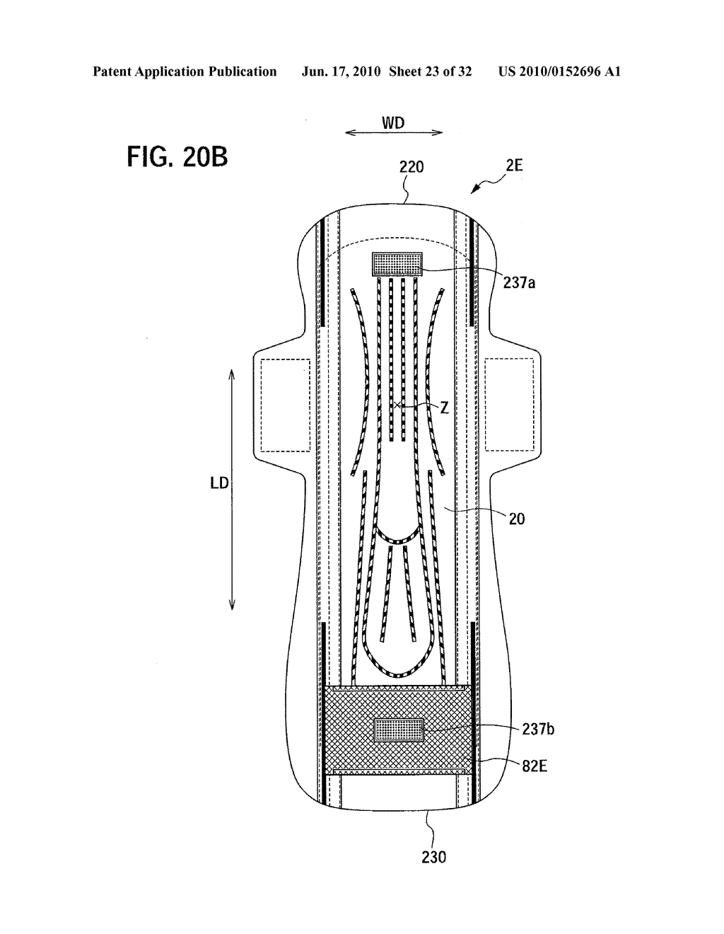 AUXILIARY PAD AND ABSORPTIVE ARTICLE WITH AUXILIARY PAD - diagram, schematic, and image 24