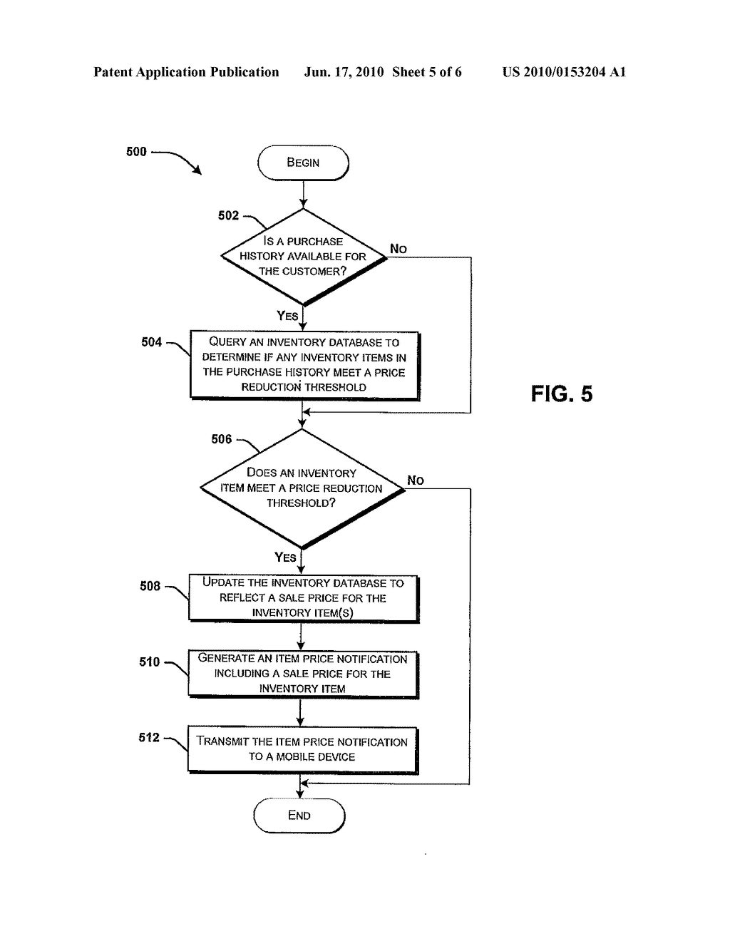 SYSTEMS AND METHODS FOR DELIVERING ITEM PRICE NOTIFICATION TO A MOBILE DEVICE - diagram, schematic, and image 06
