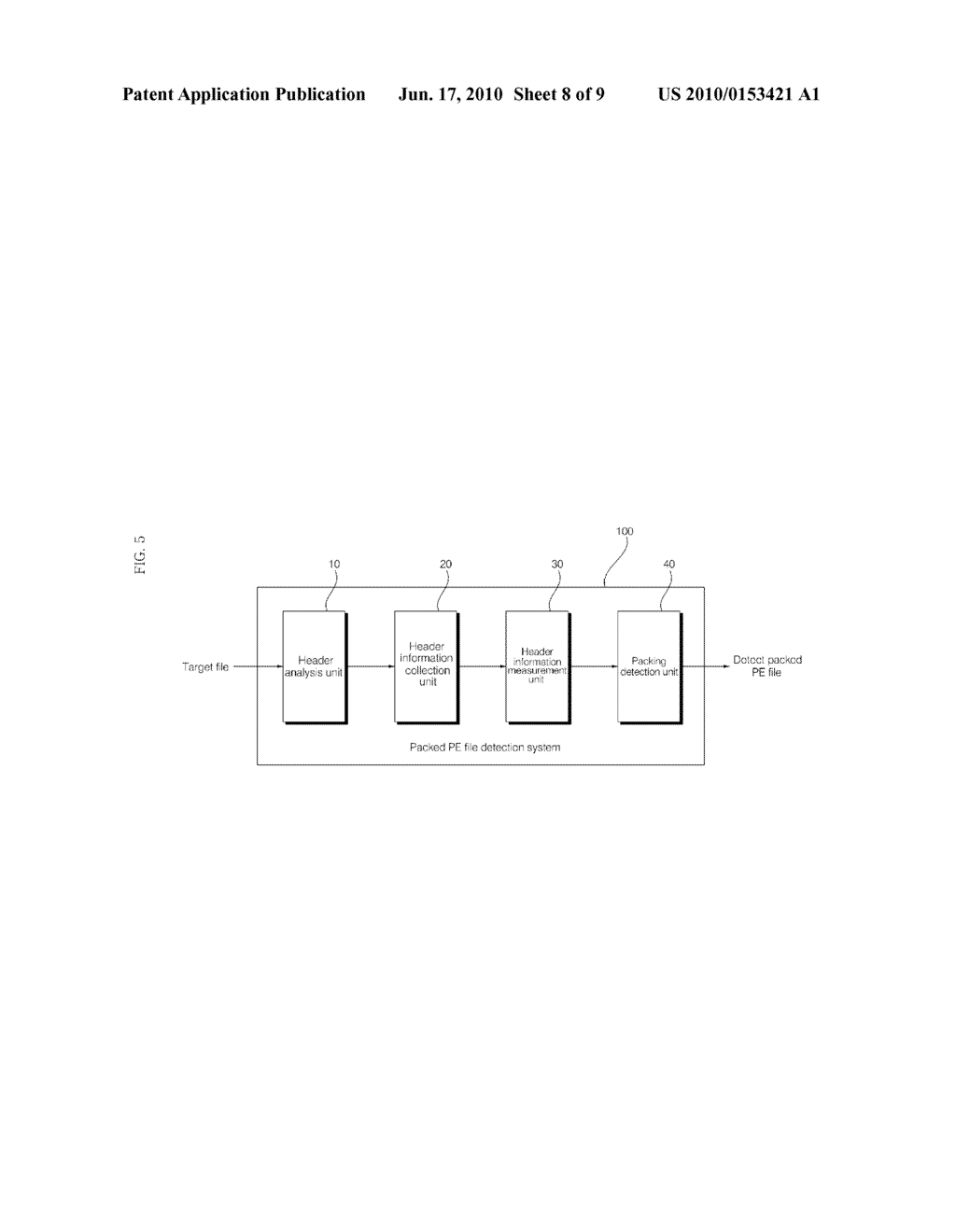 DEVICE AND METHOD FOR DETECTING PACKED PE FILE - diagram, schematic, and image 09