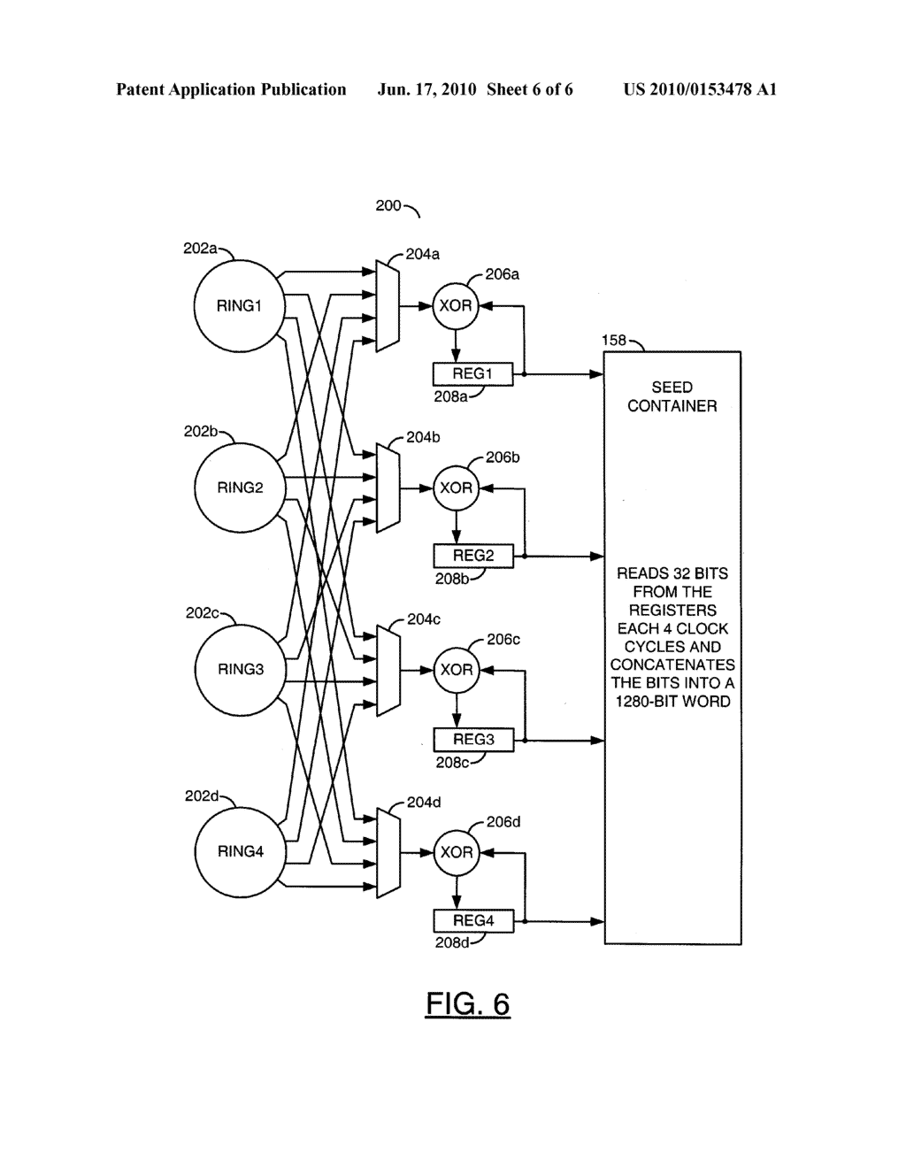 PARALLEL TRUE RANDOM NUMBER GENERATOR ARCHITECTURE - diagram, schematic, and image 07