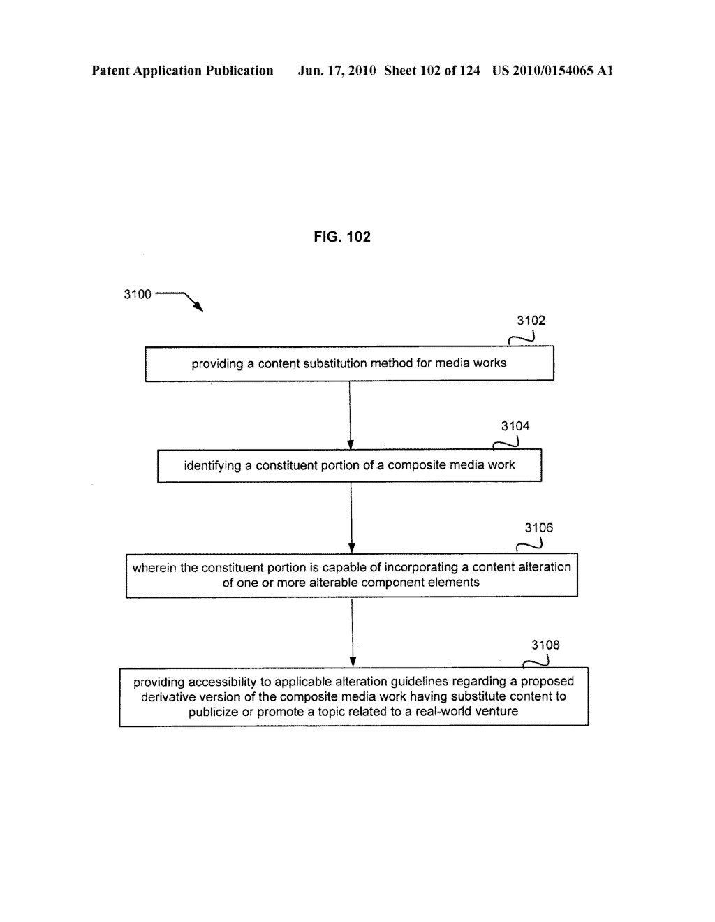 Media markup for user-activated content alteration - diagram, schematic, and image 104