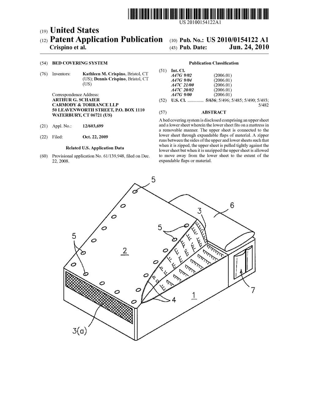 Bed Covering System - diagram, schematic, and image 01